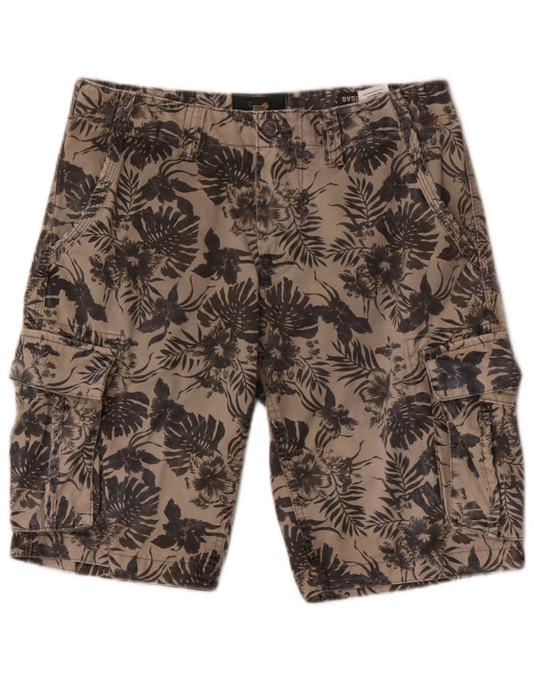 Superior Vintage 52 Shorts cargo para hombre IT 46 Small W32 Algodón floral beige