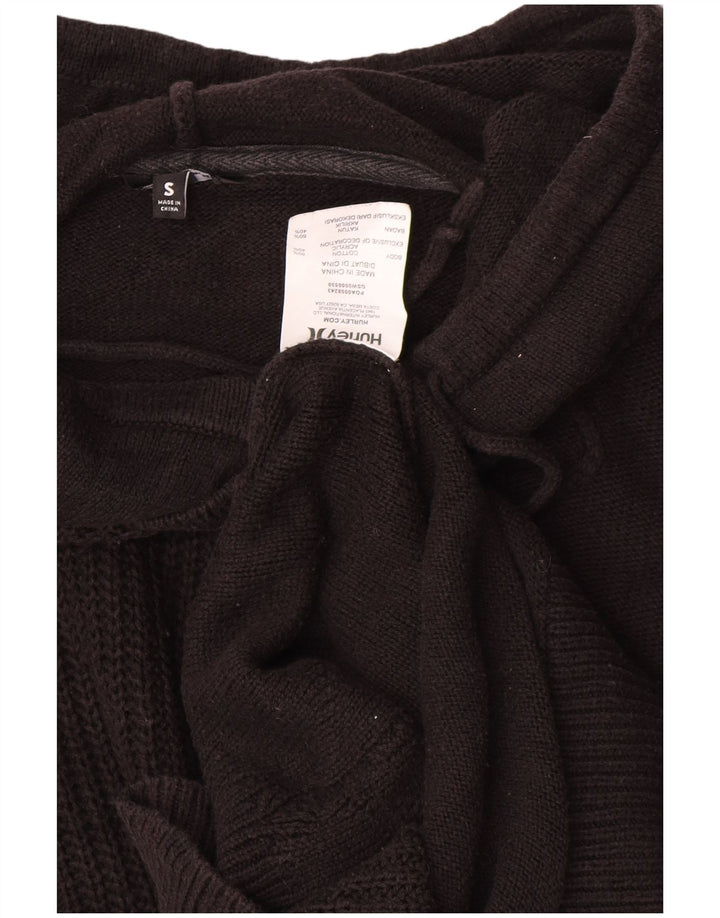 Hurley Suéter tipo jersey extragrande para mujer Reino Unido 10 Pequeño Algodón negro