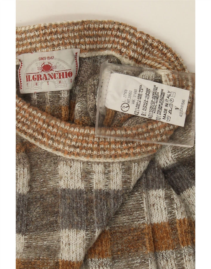 Il Granchio Jersey De Cuello Redondo Para Hombre De Lana Marrón Grande