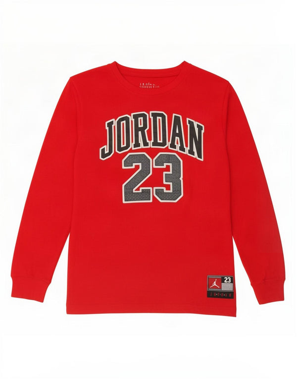 Jordan Boys Graphic Top Manga Larga 13-14 Años XL Rojo Algodón