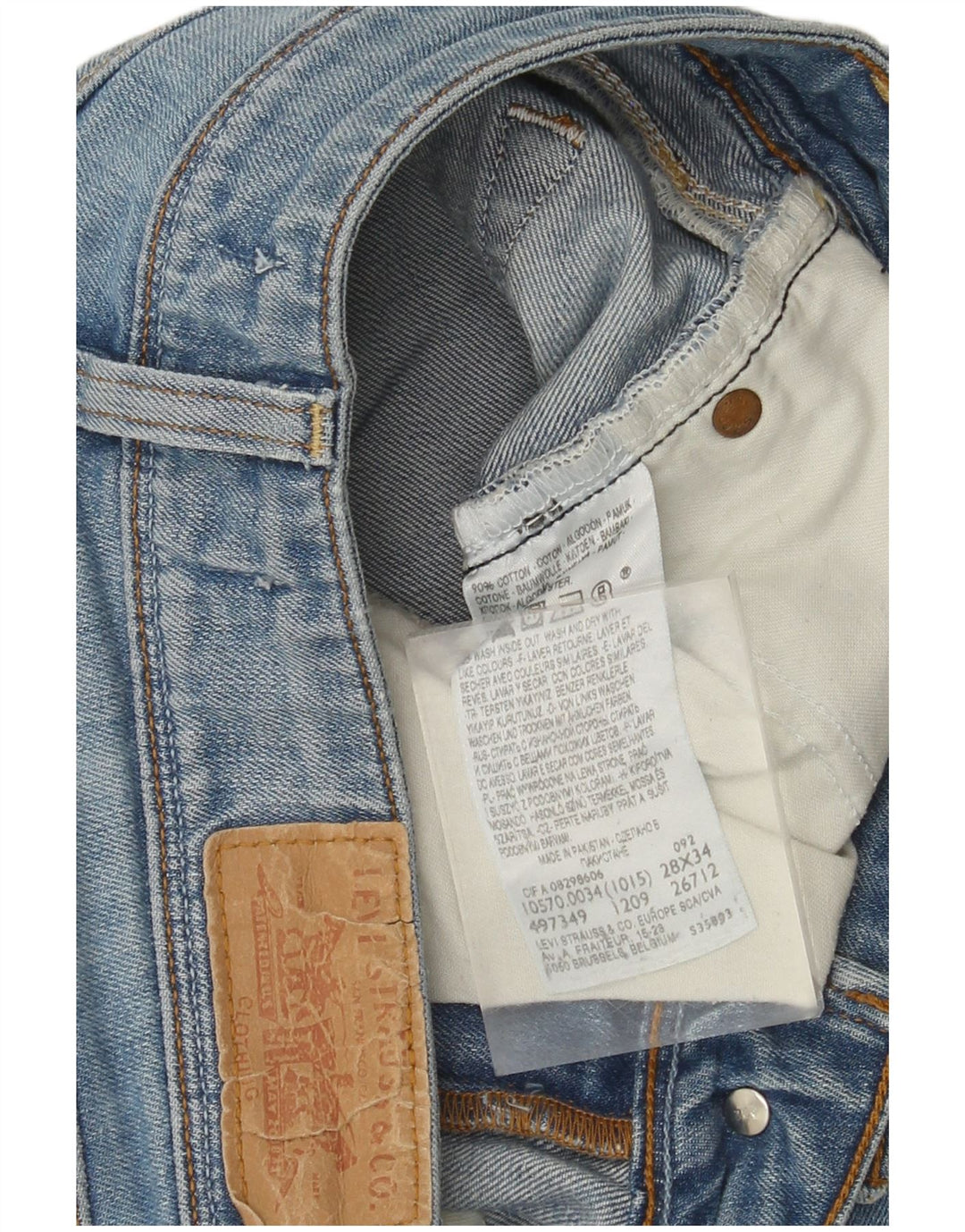 Vaqueros Levi's Mujer 570 Rectos W28 L30 Algodón Azul