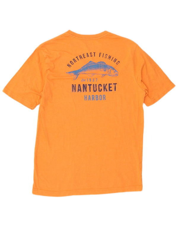 IZOD Camiseta gráfica de agua salada para hombre, talla pequeña, naranja