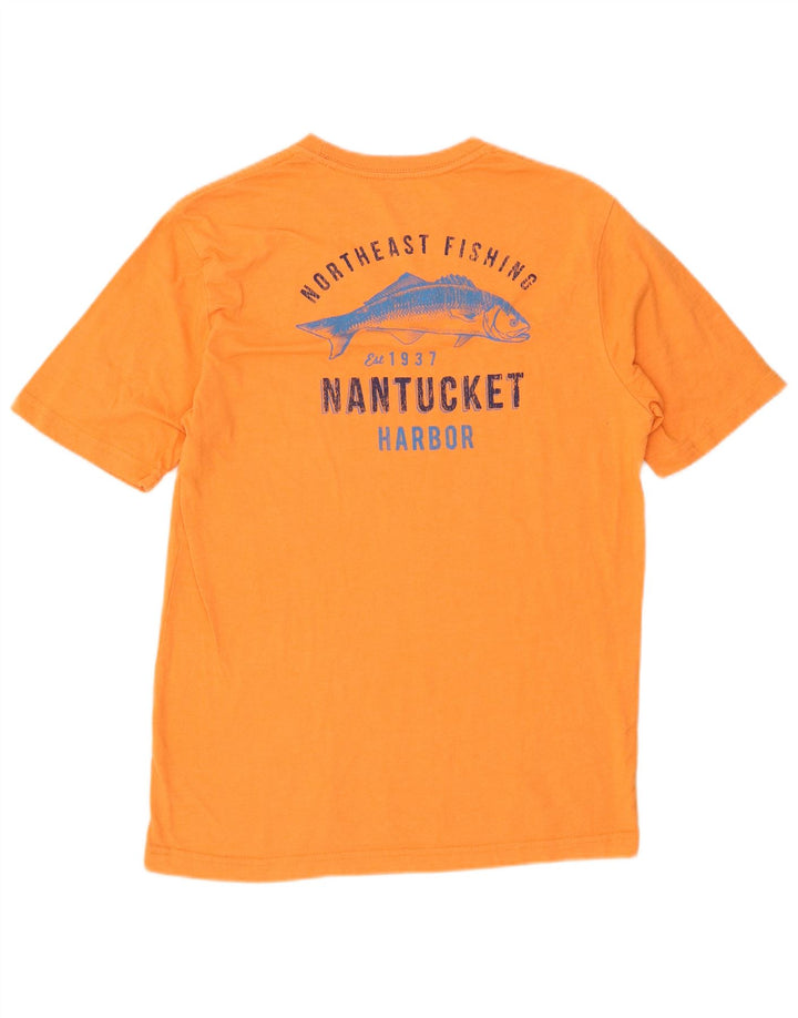 IZOD Camiseta gráfica de agua salada para hombre, talla pequeña, naranja