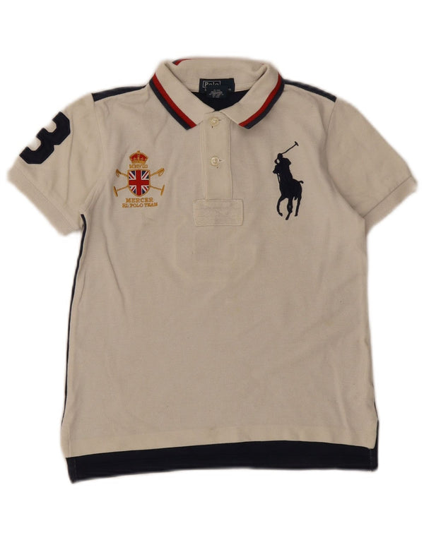 Polo Ralph Lauren Camisa de manga corta para niño 5-6 años Blanco Colorblock