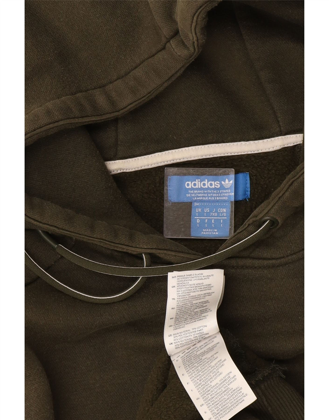 Adidas Hombre Graphic Sudadera con Capucha Jumper Grande Caqui Algodón