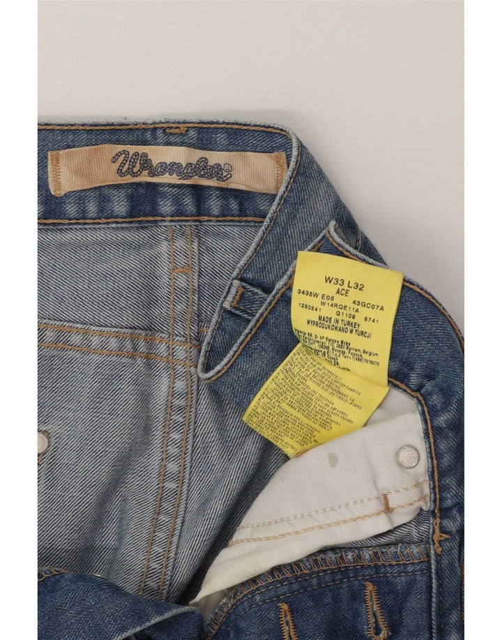 Vaqueros Wrangler Ace Rectos Para Hombre W33 L29 Algodón Azul