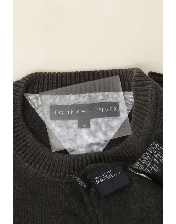 Tommy Hilfiger Jersey con cuello redondo para hombre de algodón gris medio