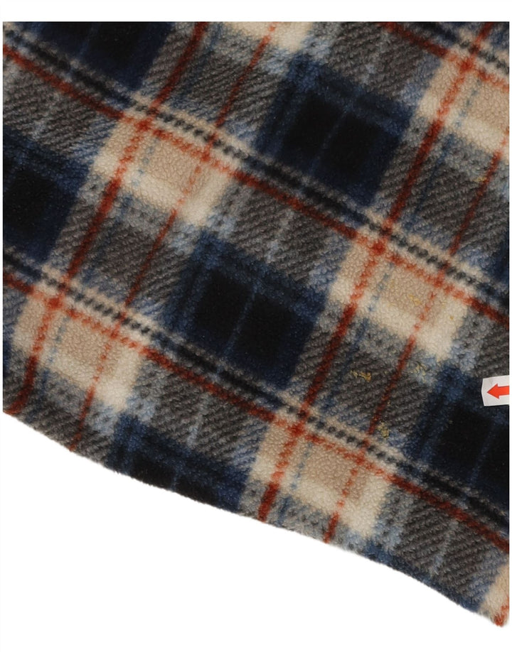 ATLAS FOR MEN Camisa polar para hombre 3XL Poliéster a cuadros azules