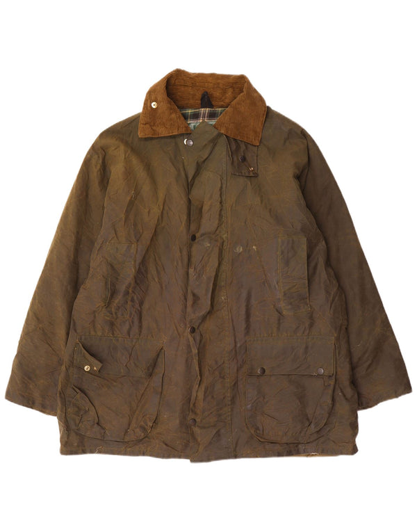 MILLER & SIMONS Chaqueta de algodón encerado para hombre UK 38 Verde medio