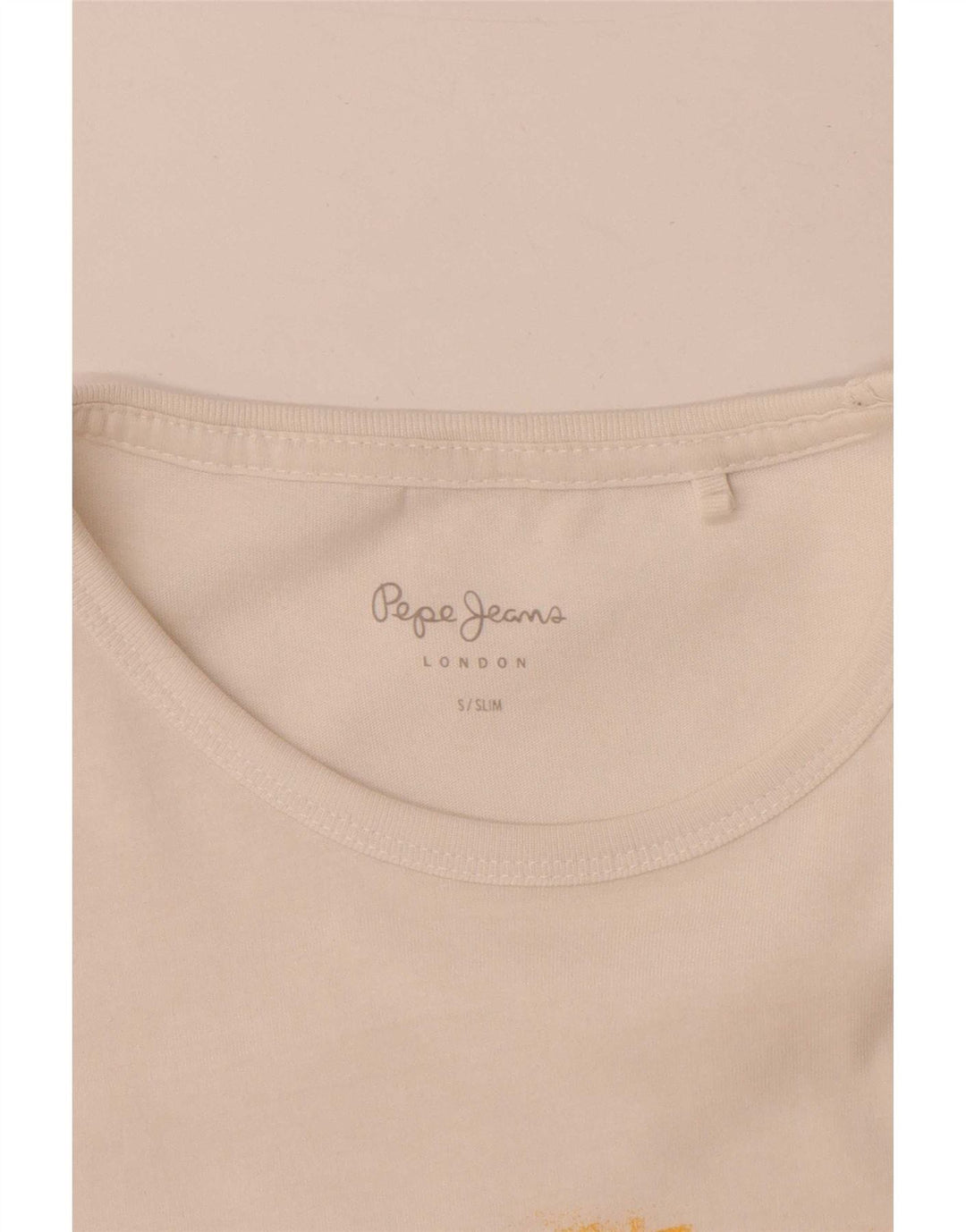 PEPE Jeans - Camiseta ajustada con gráfico para hombre, talla pequeña, color blanco