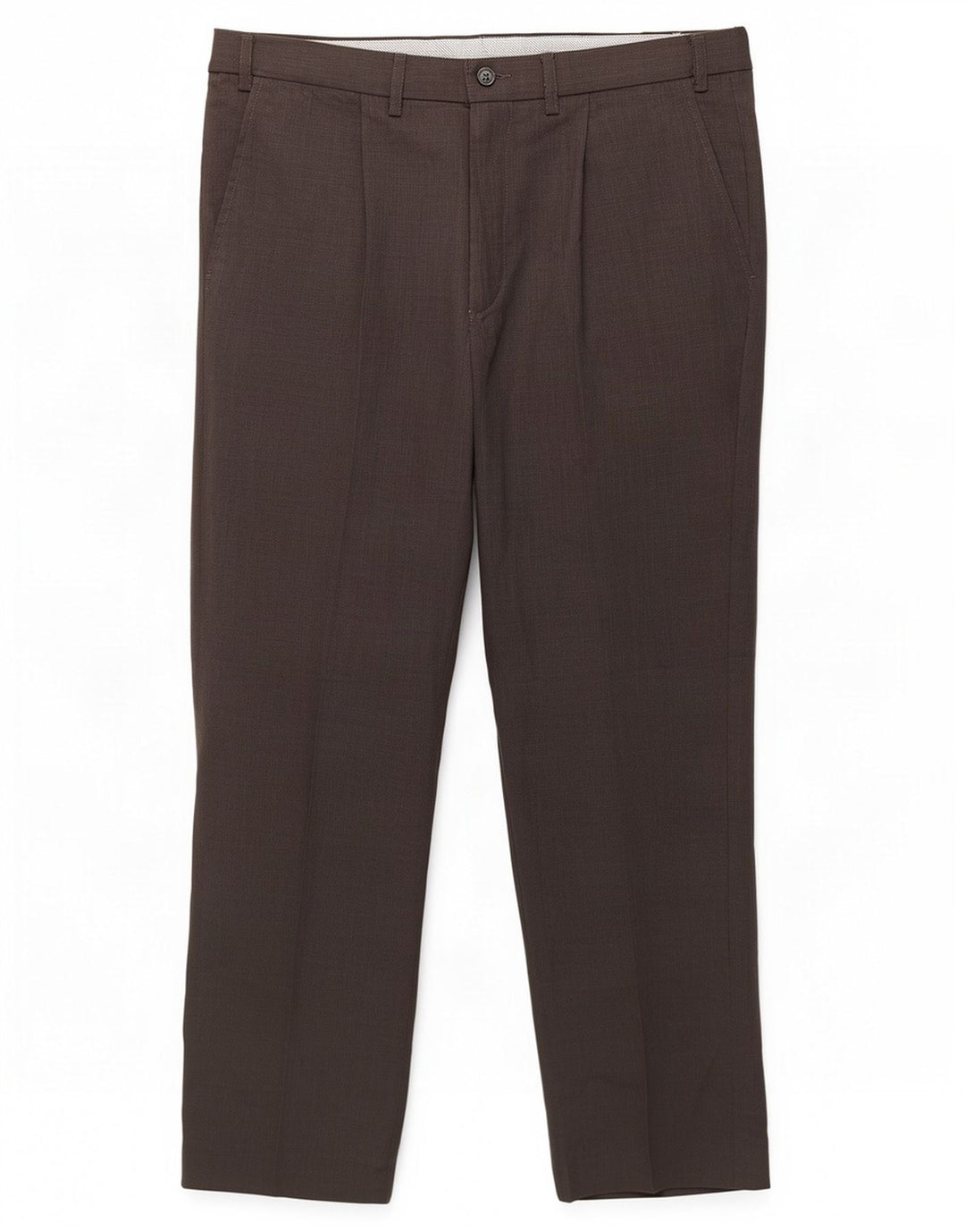 Marks & Spencer Pantalón de traje con pinzas para hombre W36 L31 Poliéster gris