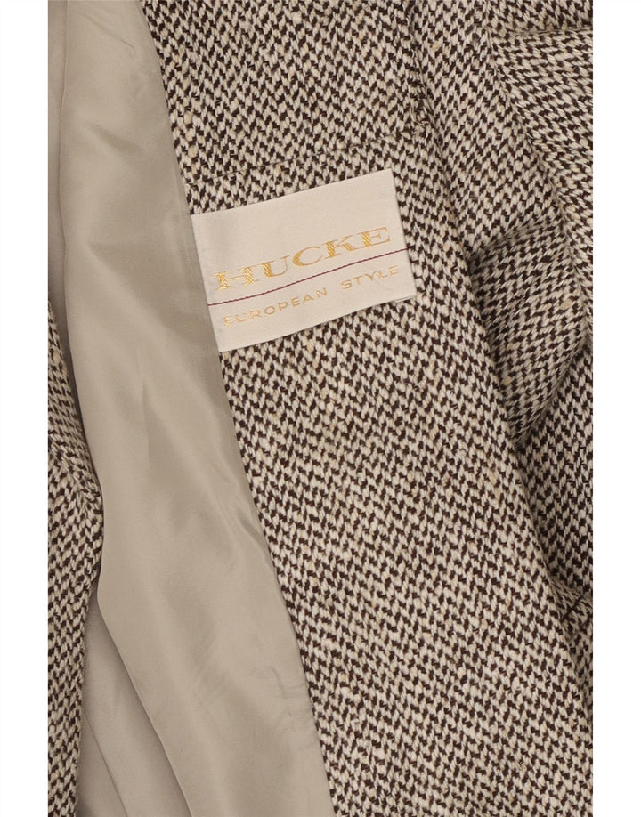 Chaqueta tipo blazer de 4 botones para mujer Hucke UK 44 Gris medio en espiga