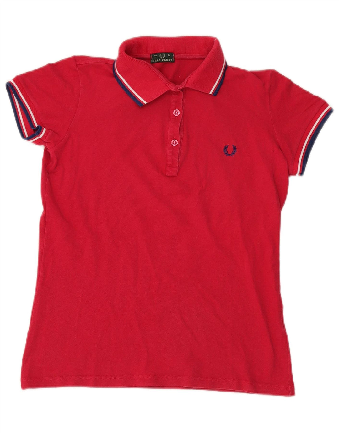 Fred Perry Polo para mujer UK 44 Grande Rojo