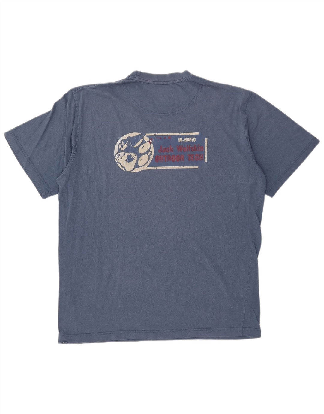 JACK WOLFSKIN Camiseta gráfica para hombre Top grande de algodón azul marino