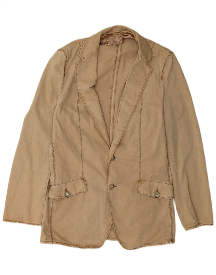 Hugo Boss Chaqueta tipo blazer de 2 botones para hombre EU 48 Algodón beige medio