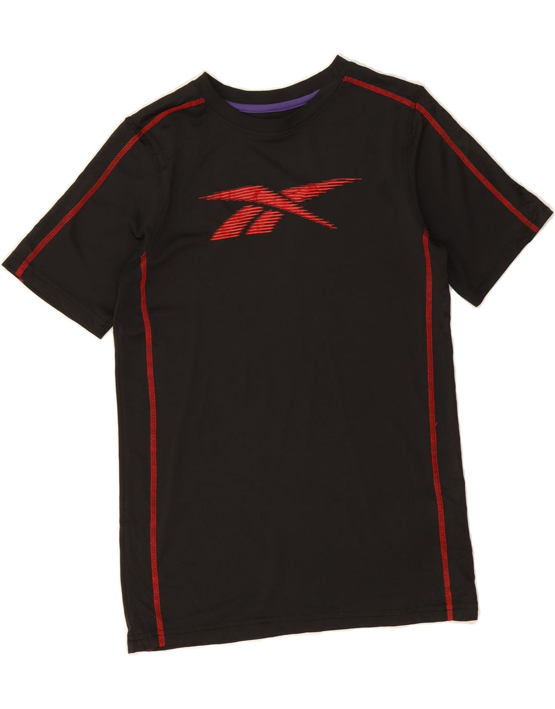 REEBOK Boys Graphic T-Shirt Top 14-15 Years Large Black Polyester Vintage Reebok and Second-Hand Reebok from Messina Hembry 
