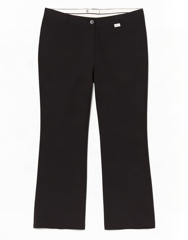 Marks & Spencer Pantalones de traje de cintura alta para mujer UK 18 XL W38 L30 Negro