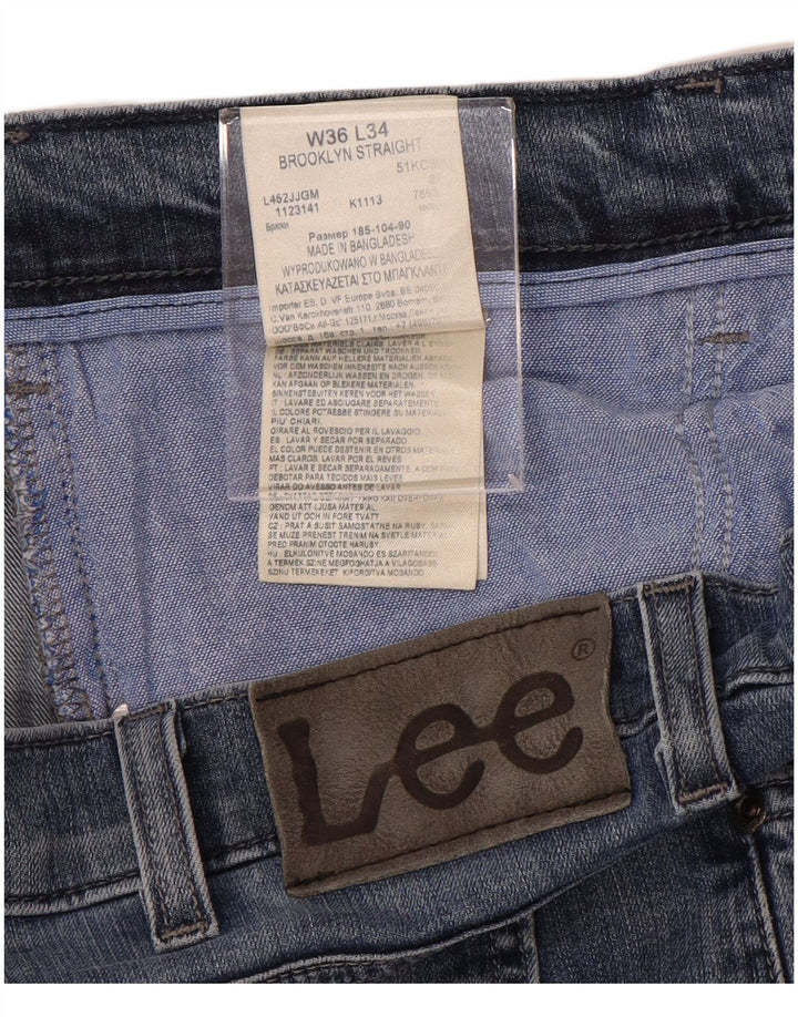 LEE Vaqueros rectos Brooklyn para hombre W36 L29 Algodón azul