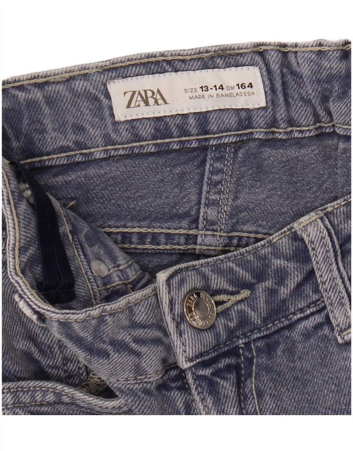 ZARA Vaqueros Sueltos Niña 13-14 Años W26 L27 Azul Marino