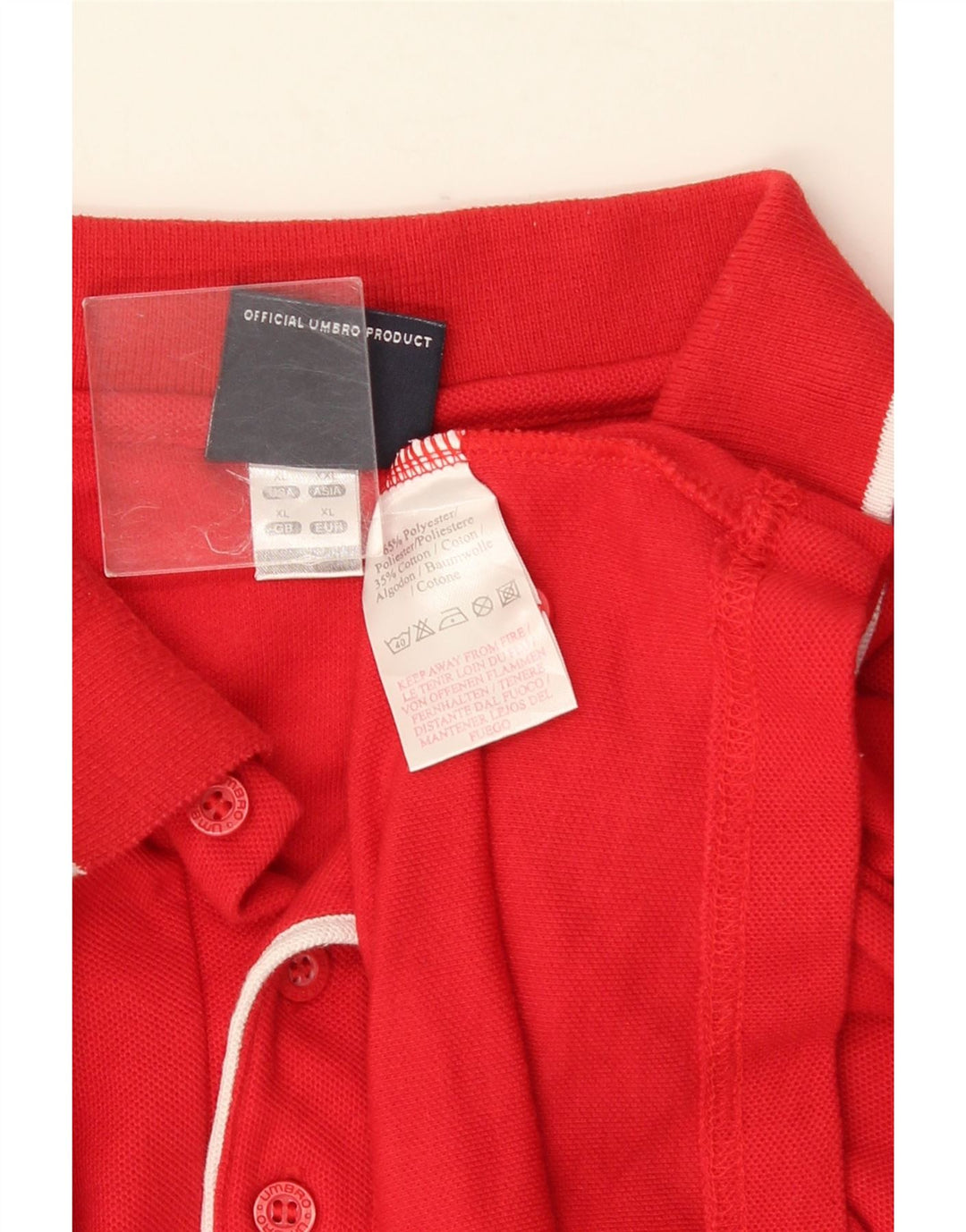 UMBRO Polo Hombre XL Algodón Rojo
