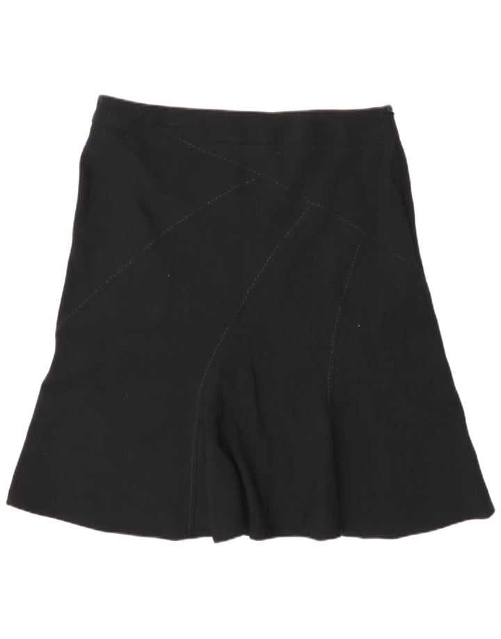 Marks & Spencer Falda Acampanada para Mujer UK 40 Grande W32 Poliéster Negro