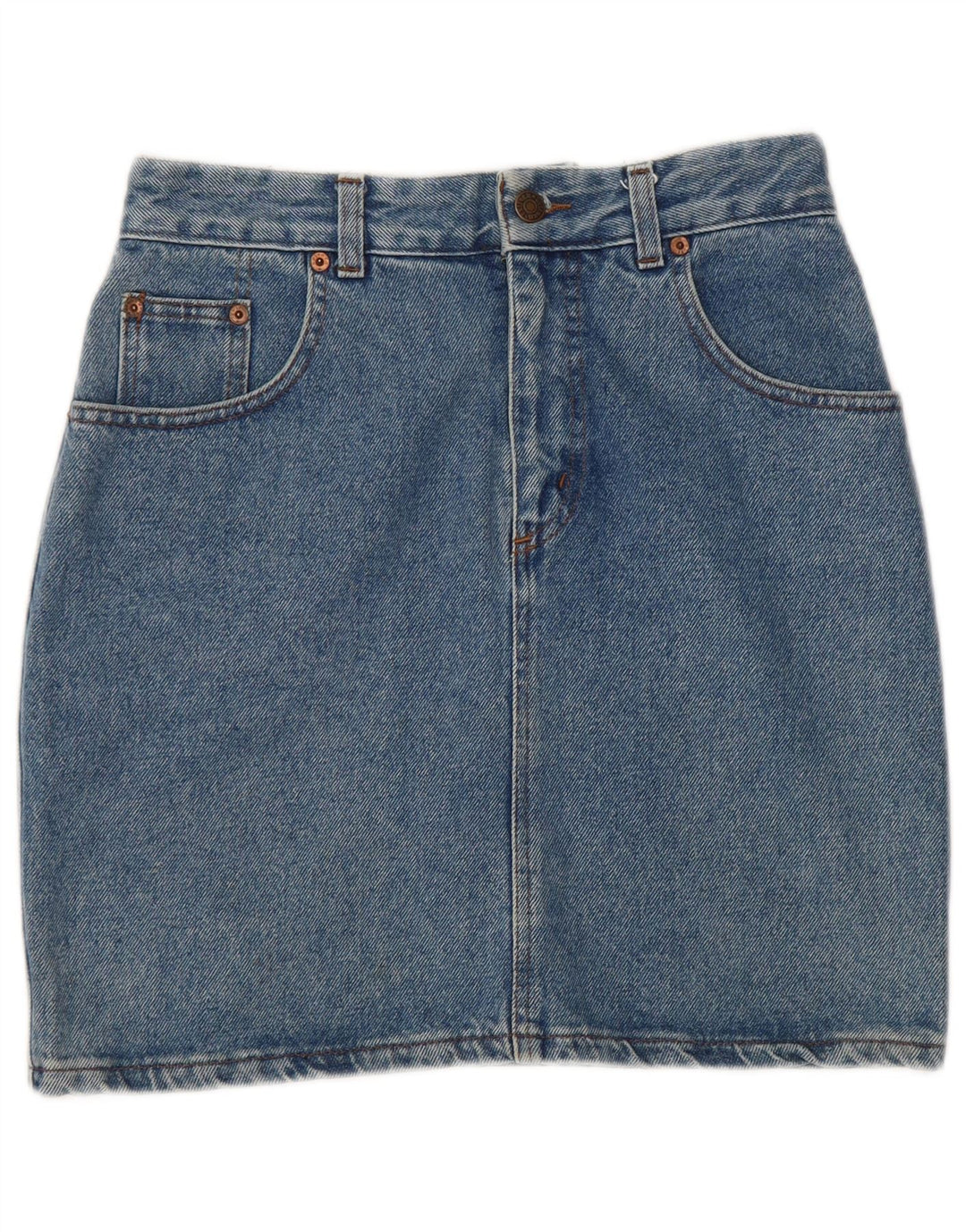 Falda Vaquera Uniforme Mujer W28 Algodón Azul Medio