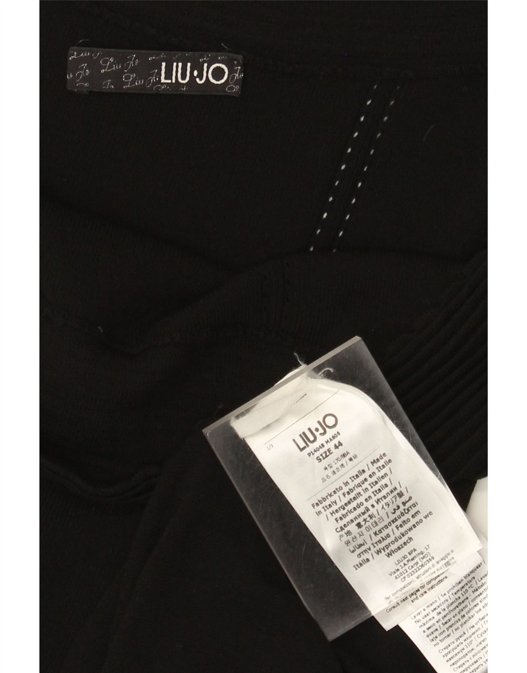 Vestido Liu Jo Mujer Con Hombros Descubiertos IT 44 Viscosa Negra Mediana