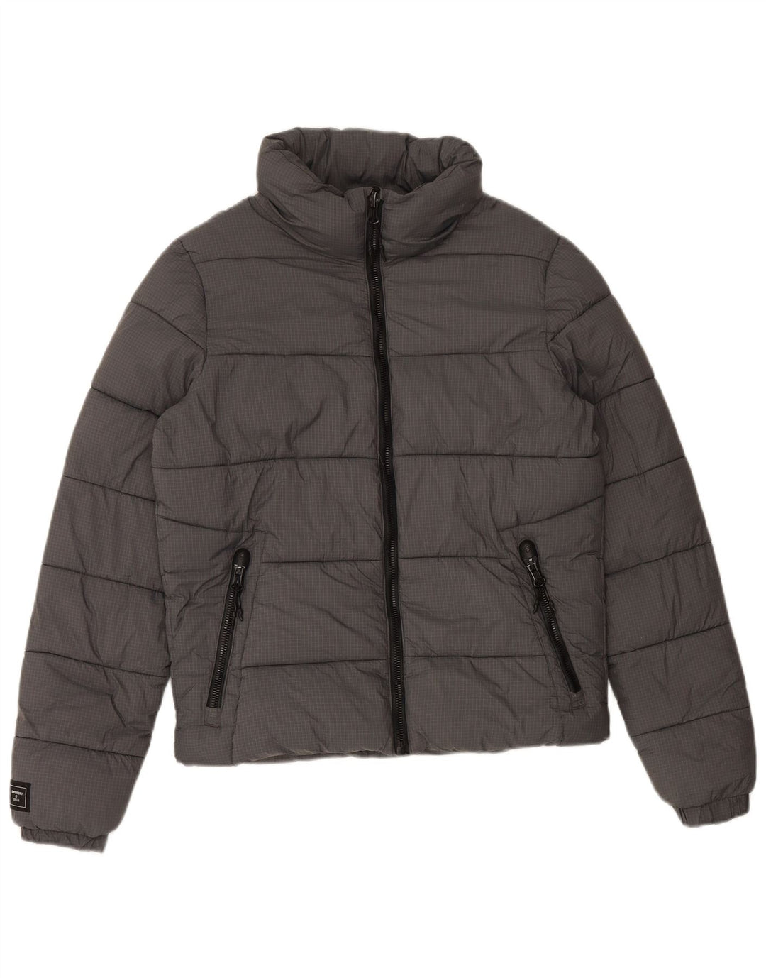 SUPERDRY Chaqueta acolchada para hombre UK 36 Small Grey Nylon
