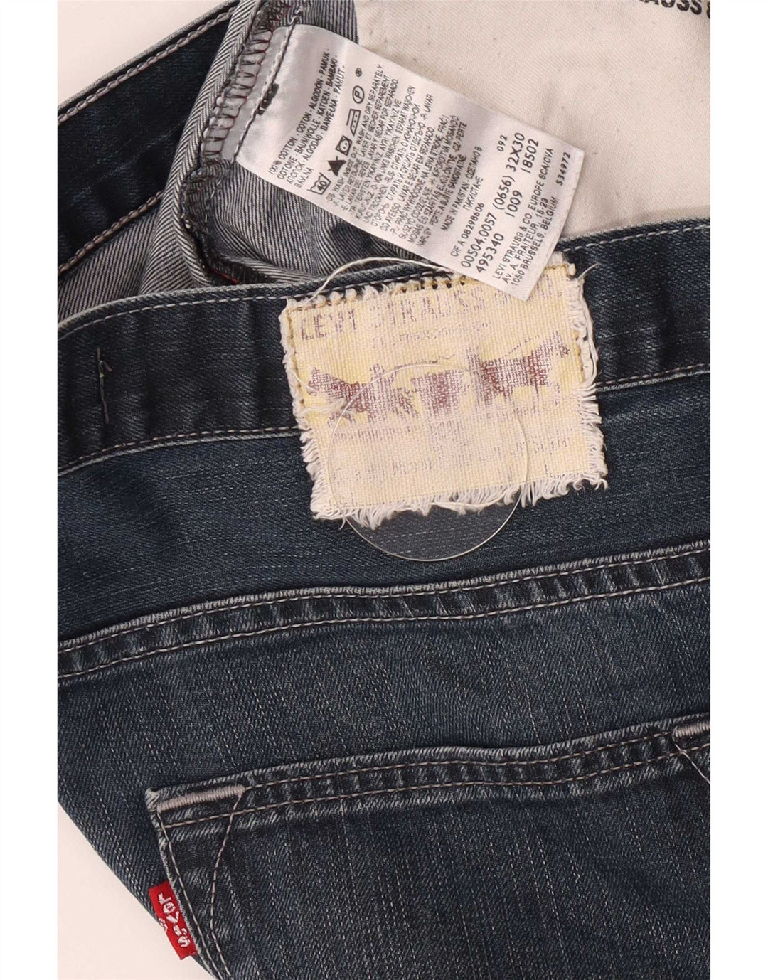 Levi's Hombre 504 Vaqueros Rectos W32 L27 Algodón Azul