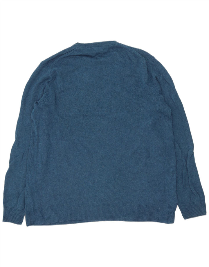 Marks & Spencer Jersey De Cuello Redondo Para Hombre De Lana De Cordero Azul Grande