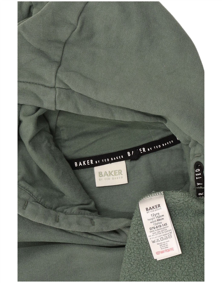 TED BAKER Jersey con capucha gráfico para niña 11-12 años Algodón verde