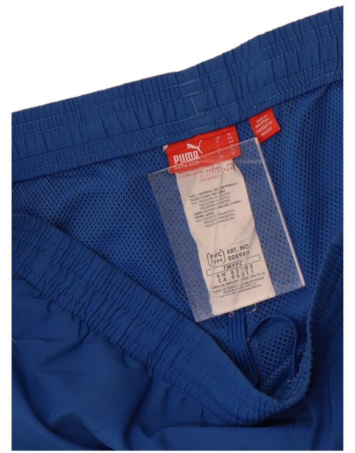 Puma Pantalones cortos deportivos gráficos para niño 13-14 años Azul Poliéster