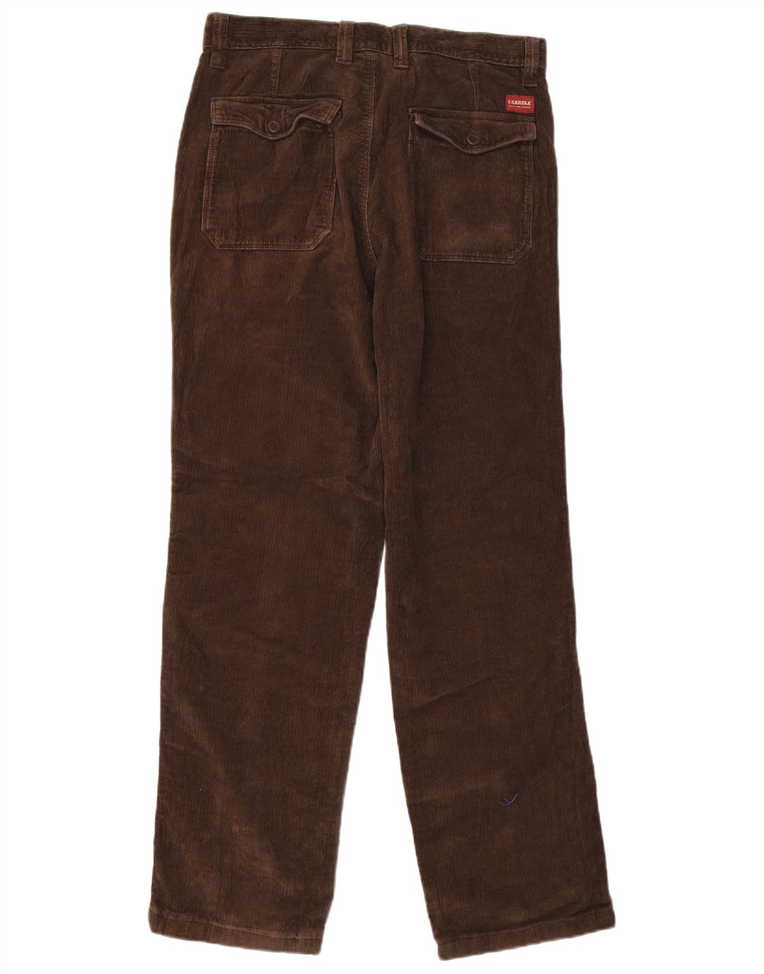 CARRERA Pantalón recto de pana para hombre IT 48 Medium W32 L30 Algodón marrón