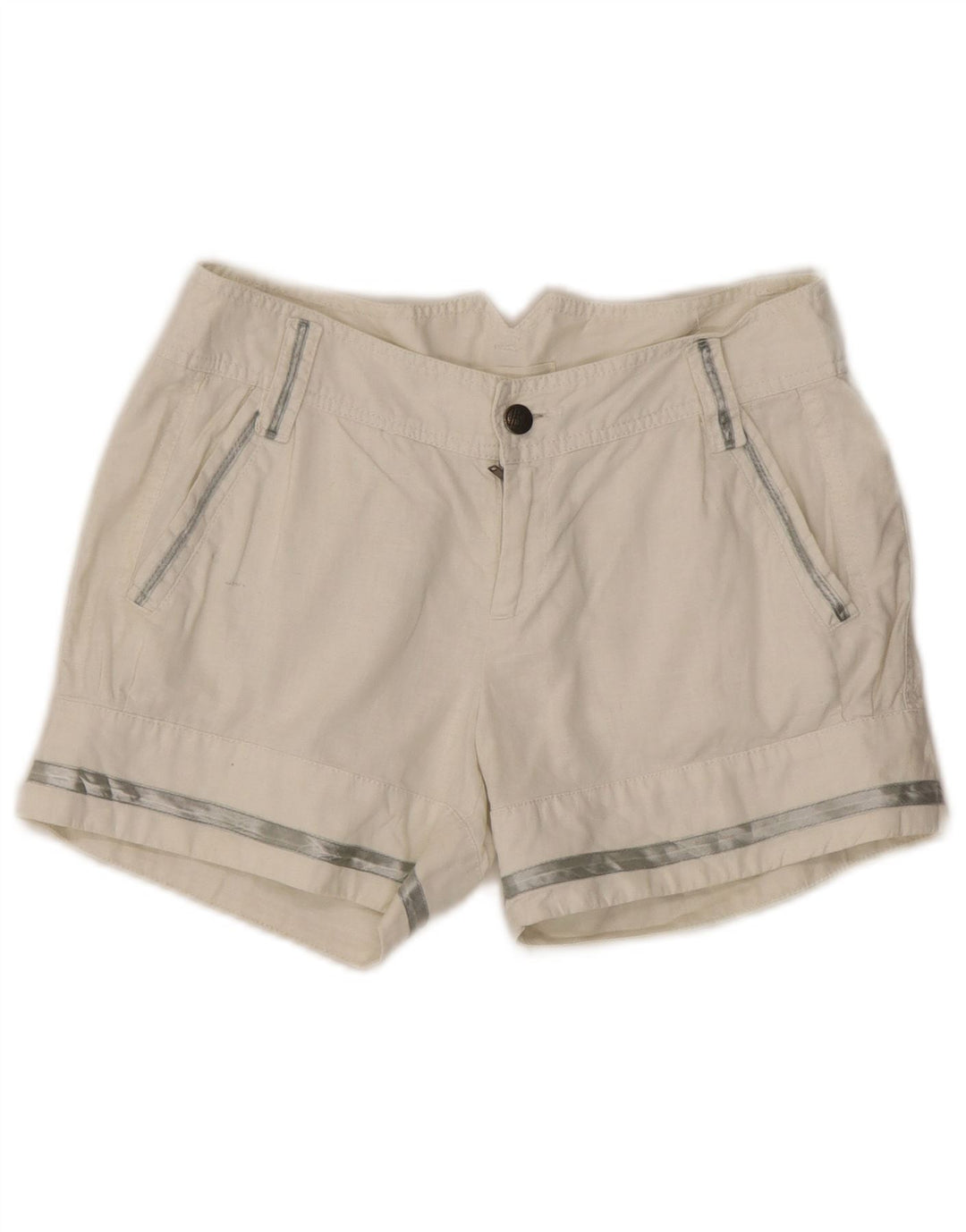 Pantalones Cortos Diesel Mujer W28 Medium White Linen