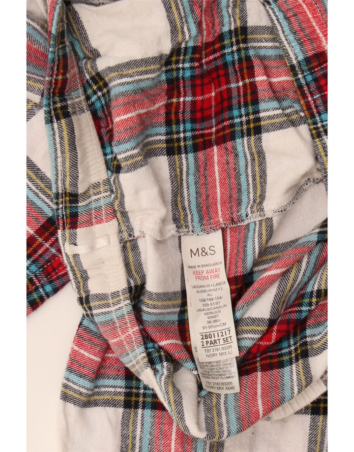Marks & Spencer - Pantalón chino para mujer, talla grande, W34 L26, cuadros multicolor