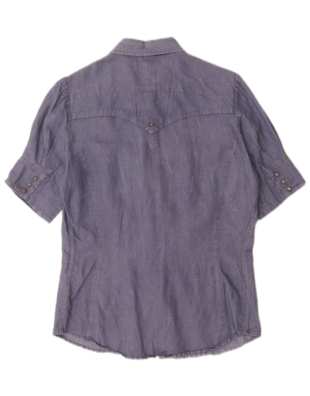 Levi's Camisa de manga corta para mujer UK 44 Large Algodón azul
