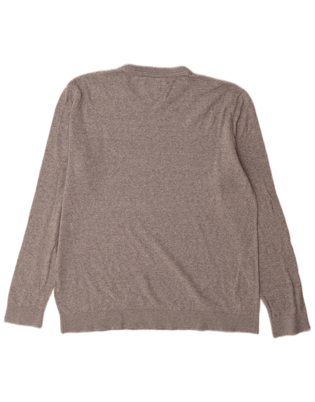 Tommy Hilfiger Jersey con cuello redondo para hombre de algodón gris medio