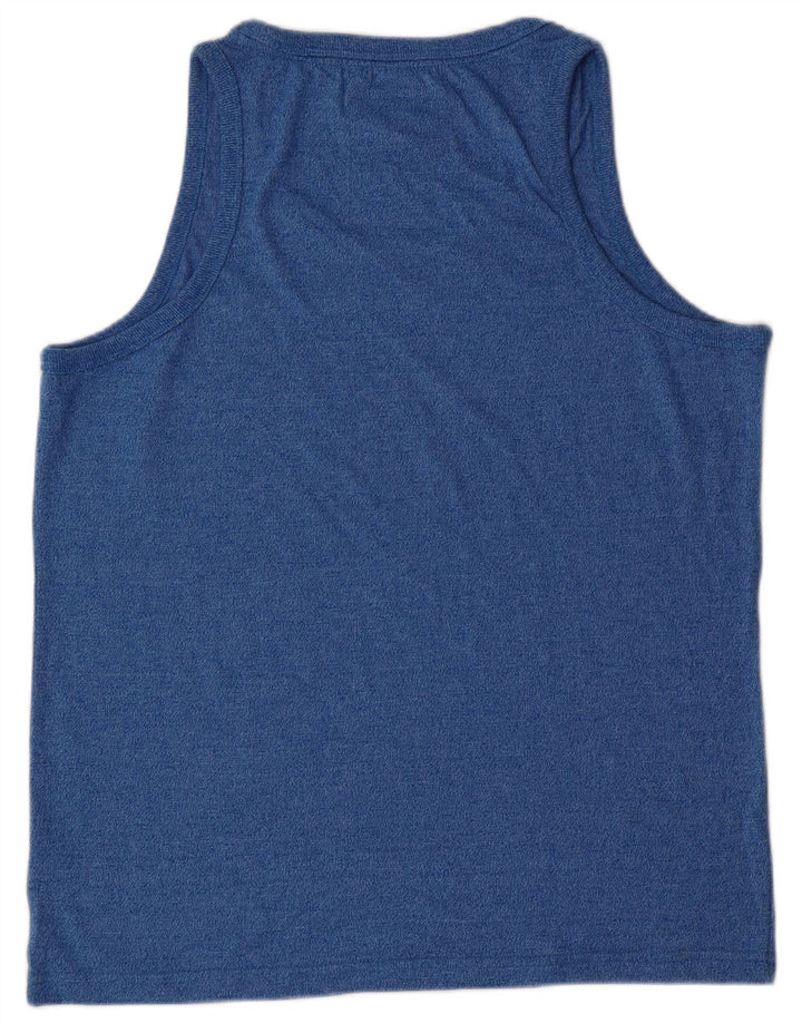 SUPERDRY Camiseta sin mangas estampada para hombre 2XL Algodón azul