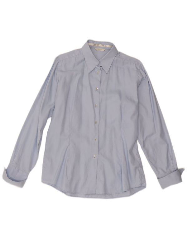 Marks & Spencer Camisa formal para mujer UK16 Grande Algodón azul