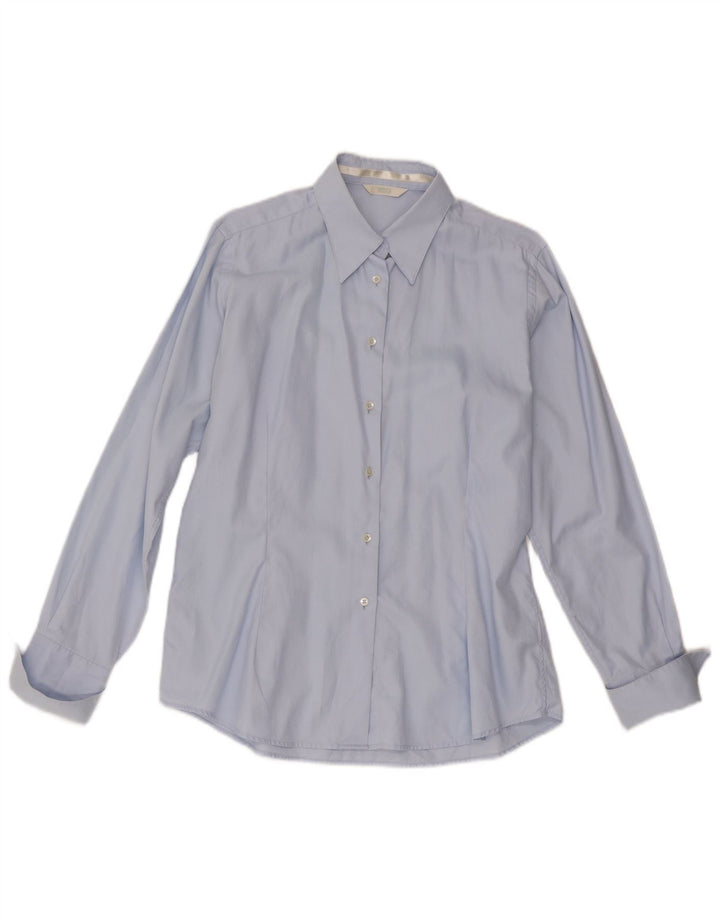 Marks & Spencer Camisa formal para mujer UK16 Grande Algodón azul