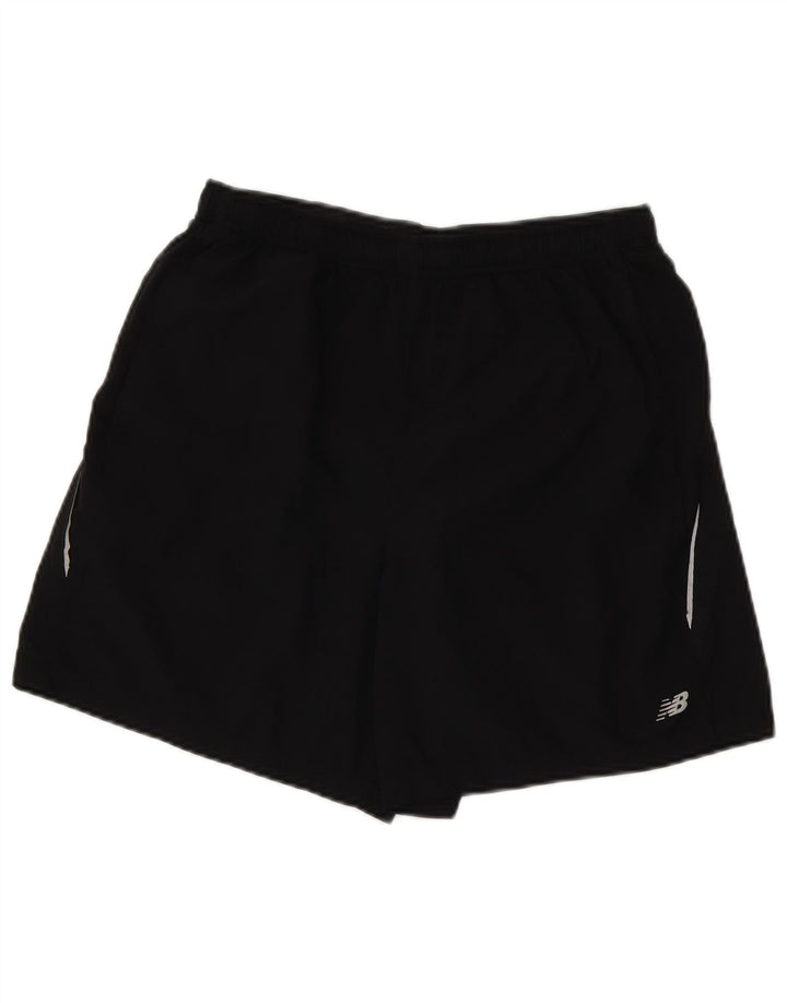 New Balance - Pantalones cortos deportivos para hombre, talla grande, color negro