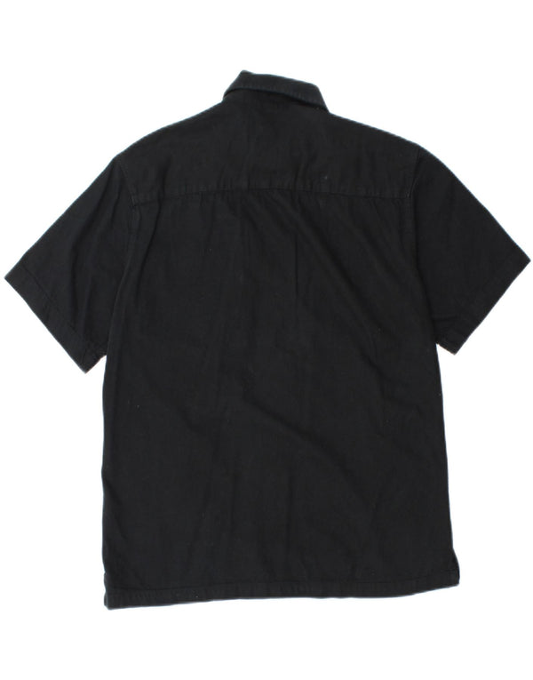 Jack & Jones Camisa Regular Fit De Manga Corta Para Hombre Algodón Negro Pequeño