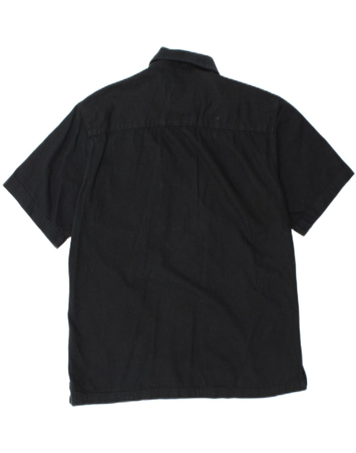 Jack & Jones Camisa Regular Fit De Manga Corta Para Hombre Algodón Negro Pequeño