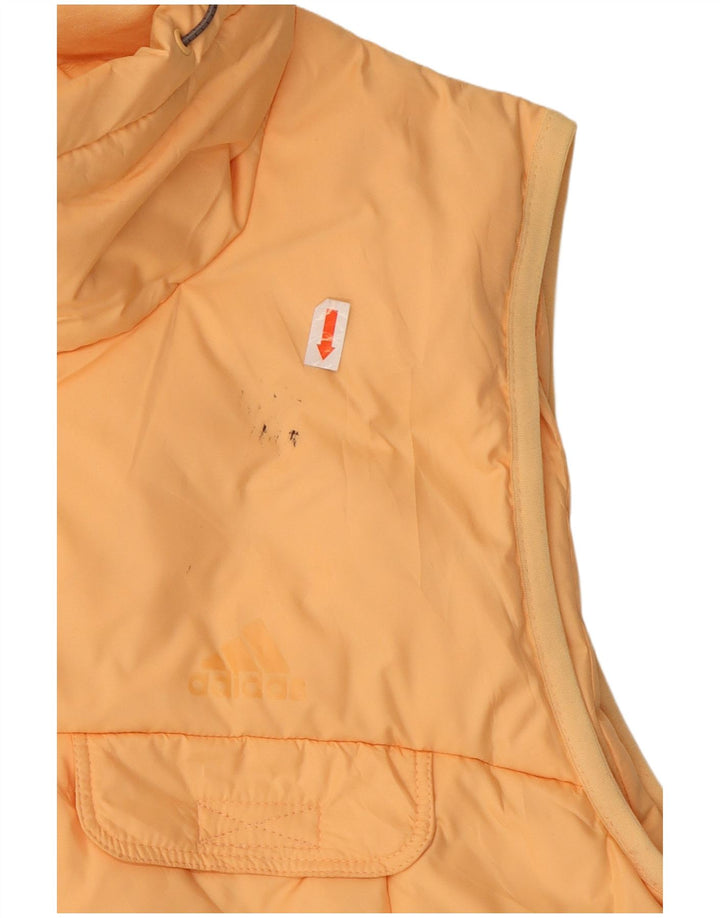 ADIDAS Chaleco acolchado para mujer UK 10 Pequeño Naranja Poliéster