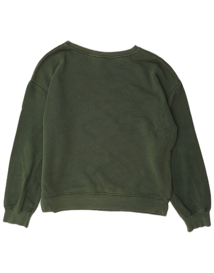 ZARA Mujer Harvard Sudadera con Estampado Extragrande Jersey UK 44 Verde Medio