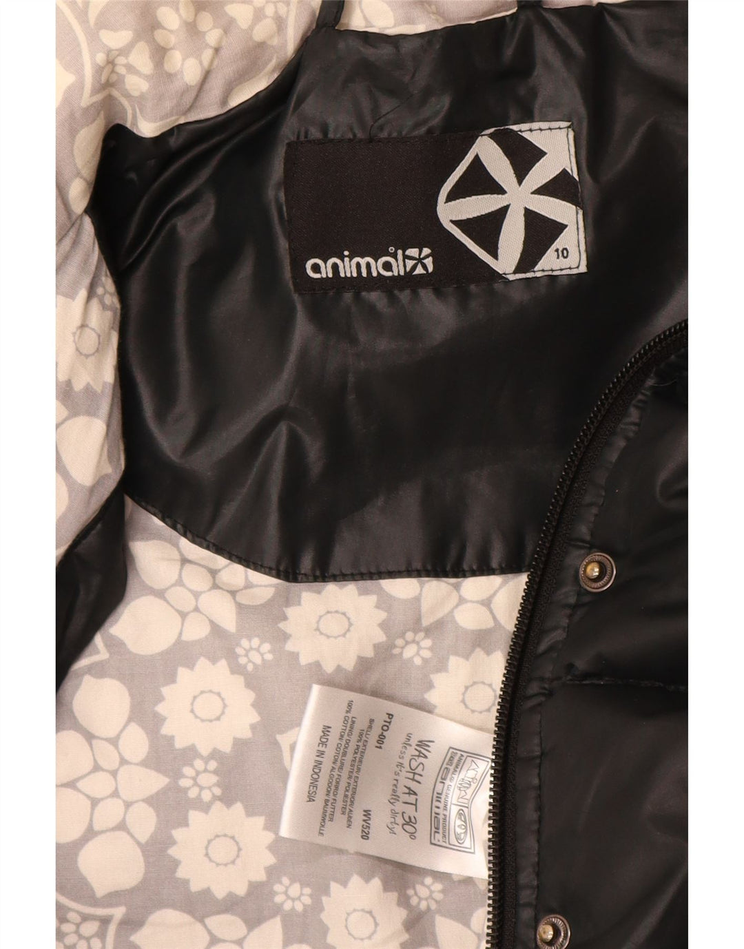 Chaleco acolchado extragrande para mujer Animal UK 40 Pequeño Poliéster negro