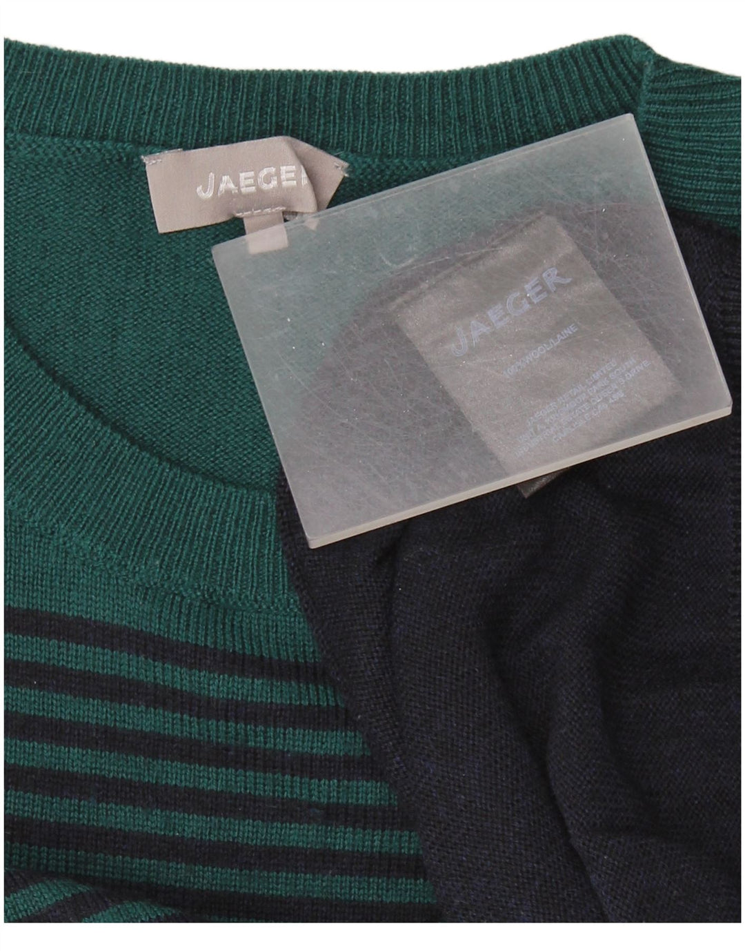 Jaeger Jersey De Cuello Redondo Para Hombre De Lana Color Block Azul Marino Grande