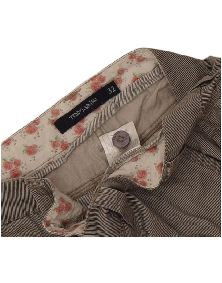 Shorts cargo para hombre Teddy Smith W32 Algodón a rayas gris medio