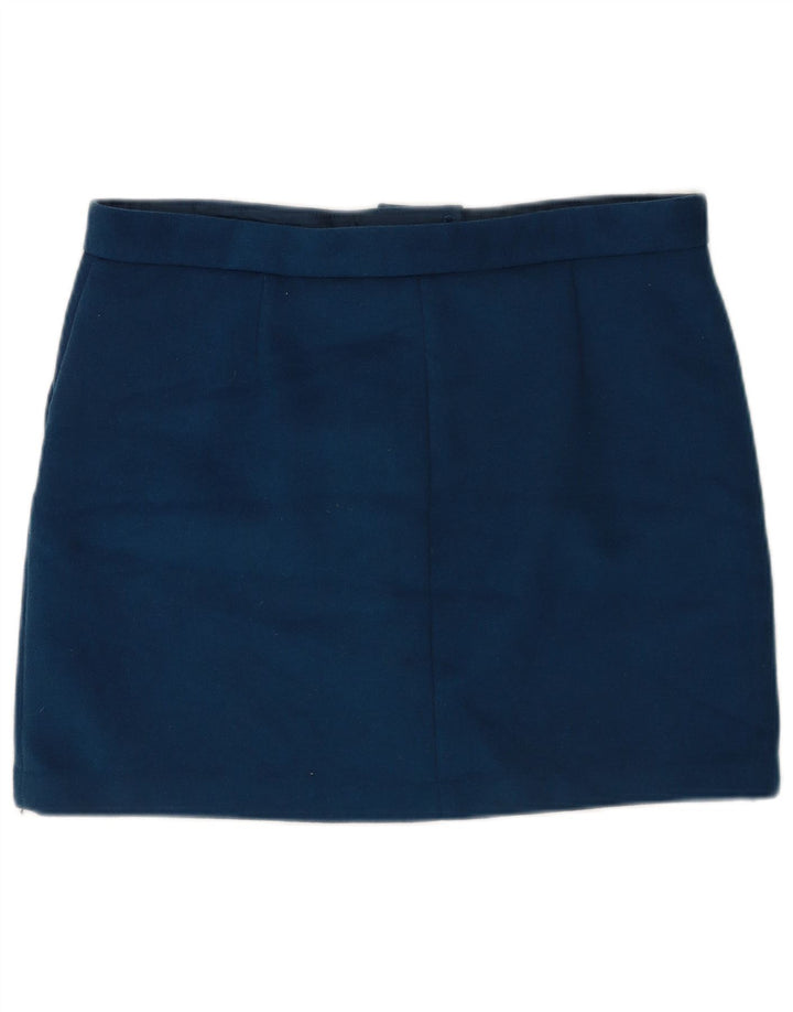 Marks & Spencer Minifalda para mujer UK 18 XL W36 Poliéster azul