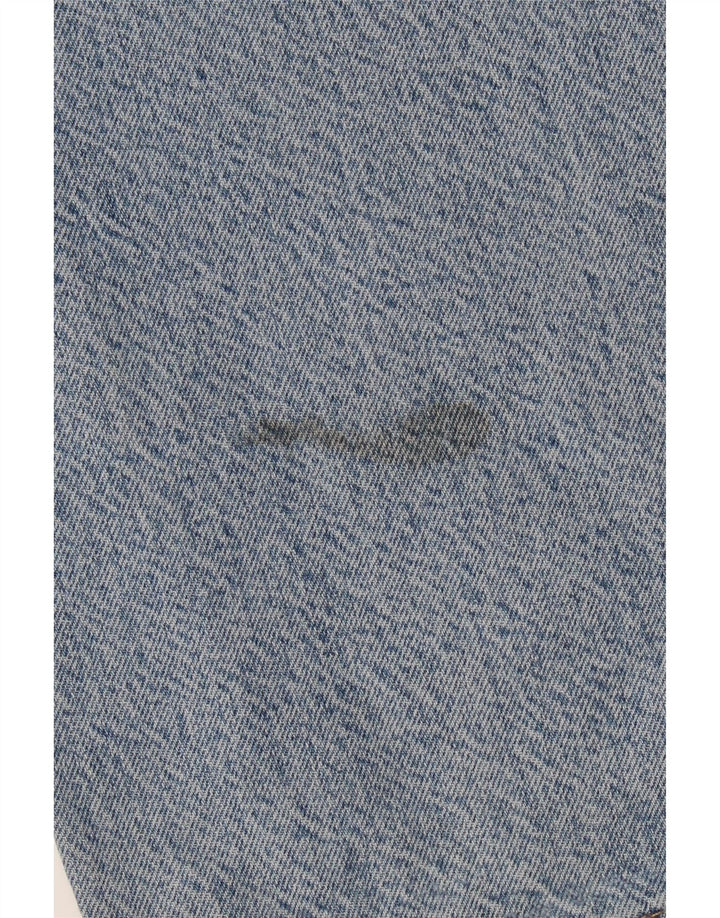 Zara Jeans Sueltos De Tiro Alto Desgastados para Mujer EU 42 Large W32 L31 Azul